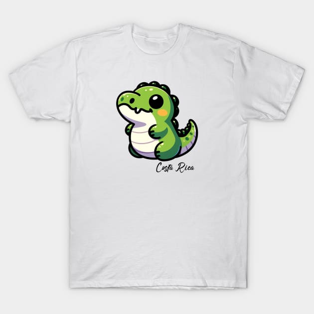 Cute & Cuddly: Crocodile Costa Rica 🐊 T-Shirt by Costa Rica Designs